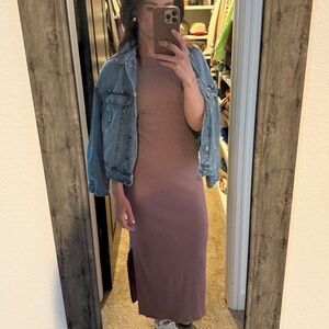 Old Navy Pink Halter Sheath Maxi Dress